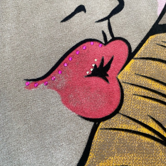 Vintage Y2K Rhinestone Pop Art Custo Barcelona Style Mini Dress Size Medium - Picture 5 of 10